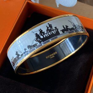 Hermès Bangle "Les Pontes des Paris" Authentic GM